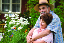 couple in garden